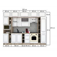 Bucatarie LEEA BEAUTY NEW 320 FRONT MDF SPARX K002 / decor 213